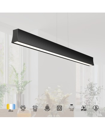HANOK * LÁMPARA LINEAL LED 38W 3000K 110º NEGRA